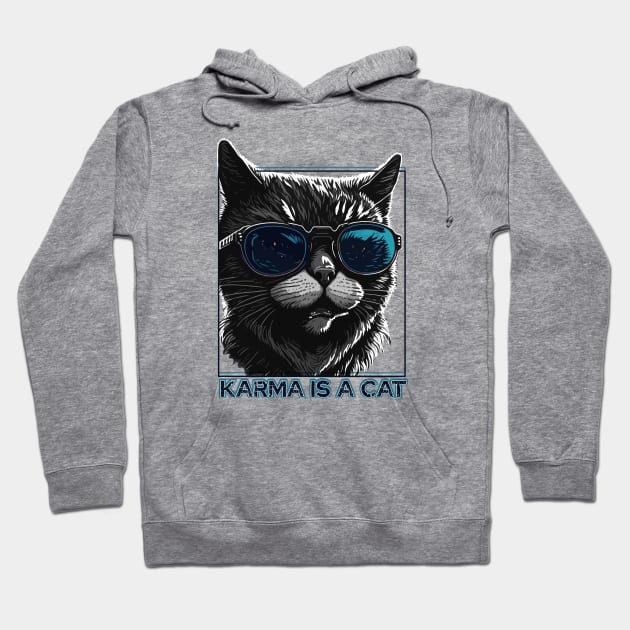 karma is cat - retro Hoodie by HocheolRyu